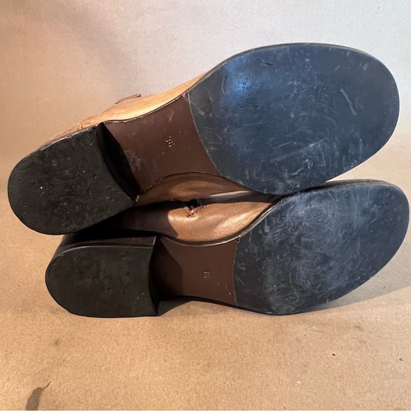 Alberto Fermani Brown Butter Soft Genuine Leather Side Zip Boots Women Size US 6 - Picture 7 of 14